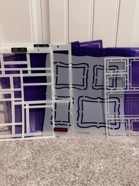 Luxe Purple and White Decorative Stencil Set
